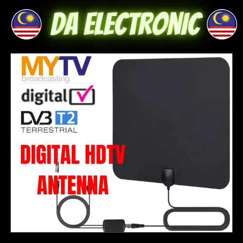 FLAT Indoor Antenna HDTV Antena TV Radius Aerial Surf Fox DVB-T2 DVB-T ATSC ISDB TV Interior Antennas Amplifier