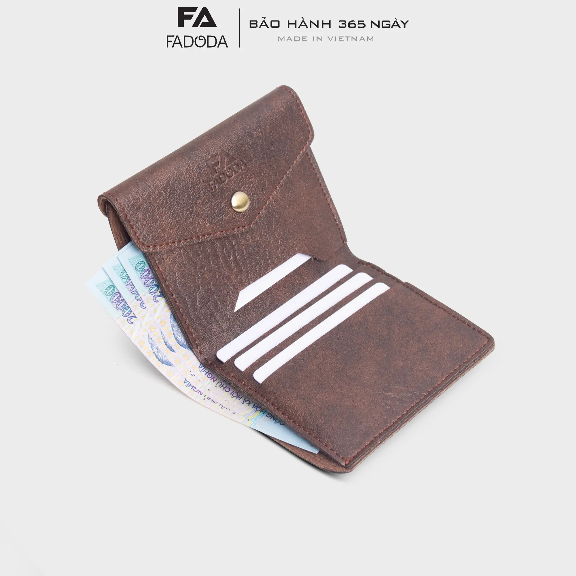 Ví cầm tay nữ gập 3 FVN07 FADODA Wallet Hình Chữ Nhật