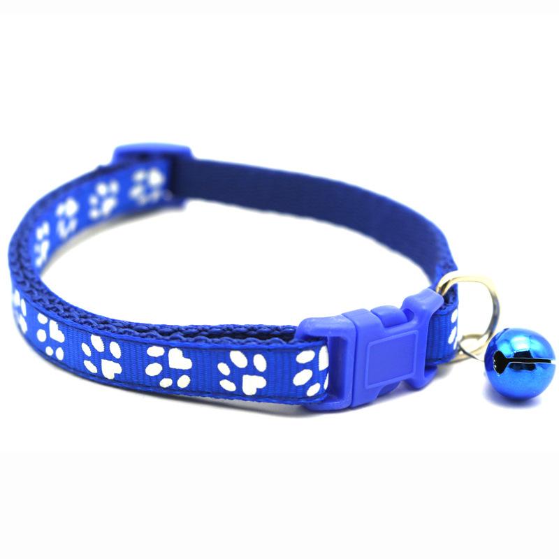 Product Introduction of 1R Pet Patch Collar Dog Cat Collar Single Footprints Paw Print Bell 15