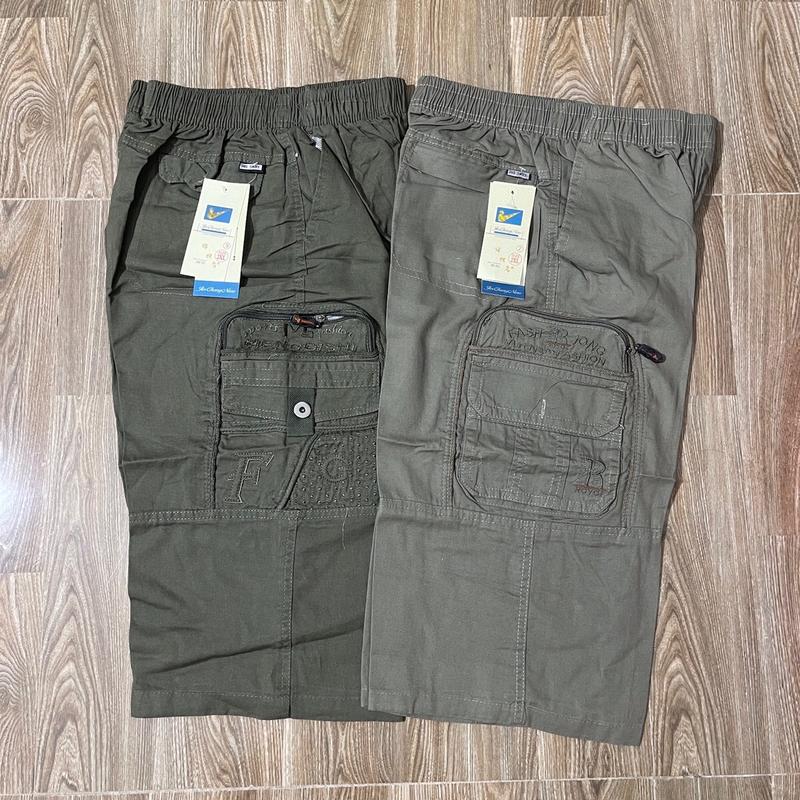 Quần ngố kaki túi hộp nam trung niên chất mềm mát TẶNG BỐ