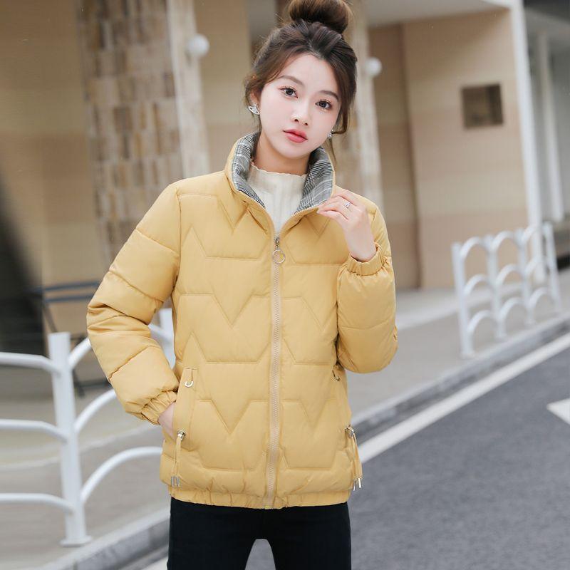 Cotton-padded Jacket Short Women's New Winter Large Size Fashion Stand-up Collar Warm Loose Jackets 4