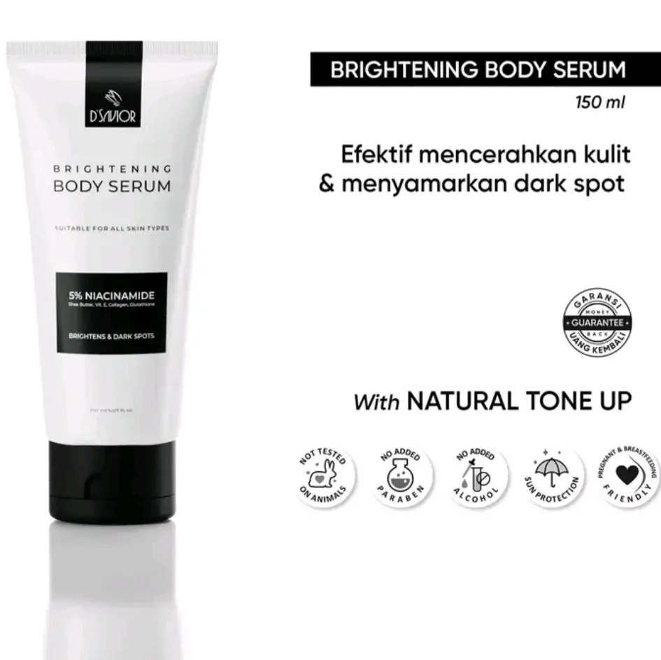 BRIGHTENING BODY SERUM D'SAVIOR - MENCERAHKAN KULIT BPOM ORIGINAL Lotion Pencerah Stretchmark Vitamin Tubuh