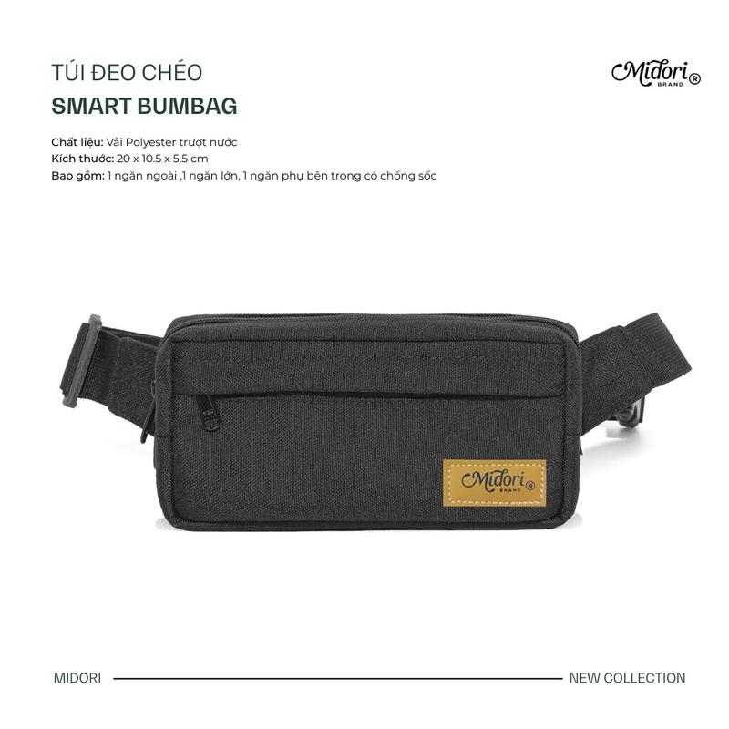 Túi Đeo Chéo Nam Nữ Nhỏ Gọn SMART BUMBAG Chính Hãng | Local Brand MIDORI FOR MAN