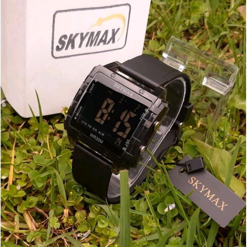 (ORIGINAL 100%) JAM TANGAN WANITA/PRIA SKYMAX 2119G ANTI AIR RUBBER 3