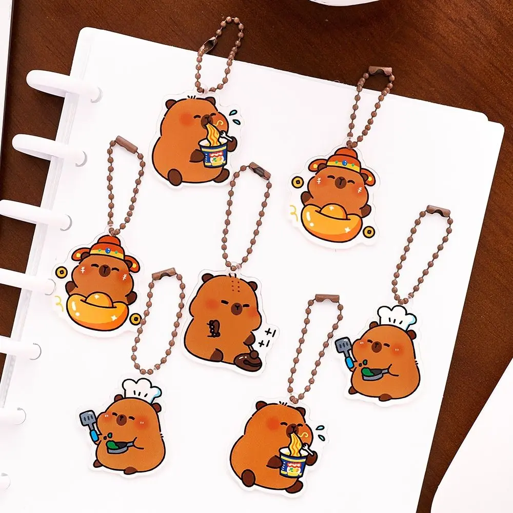 Lovely Capybara Keychain Creative Funny Kapibara Bag Hanging Cute Cartoon Capibara Pendant Birthday Gift
