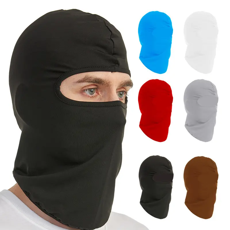 Cross-Border Ice Silk Summer Cycling Sun Protection Face Mask Outdoor Bicycle Motorcycle Inner Windproof Mask with Eye Holes