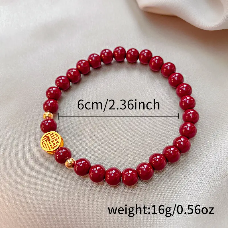 Vòng Tay Đỏ Chống Cintabar, Vòng Tay Đính Cườm May Mắn, Hàng Mới Về 4