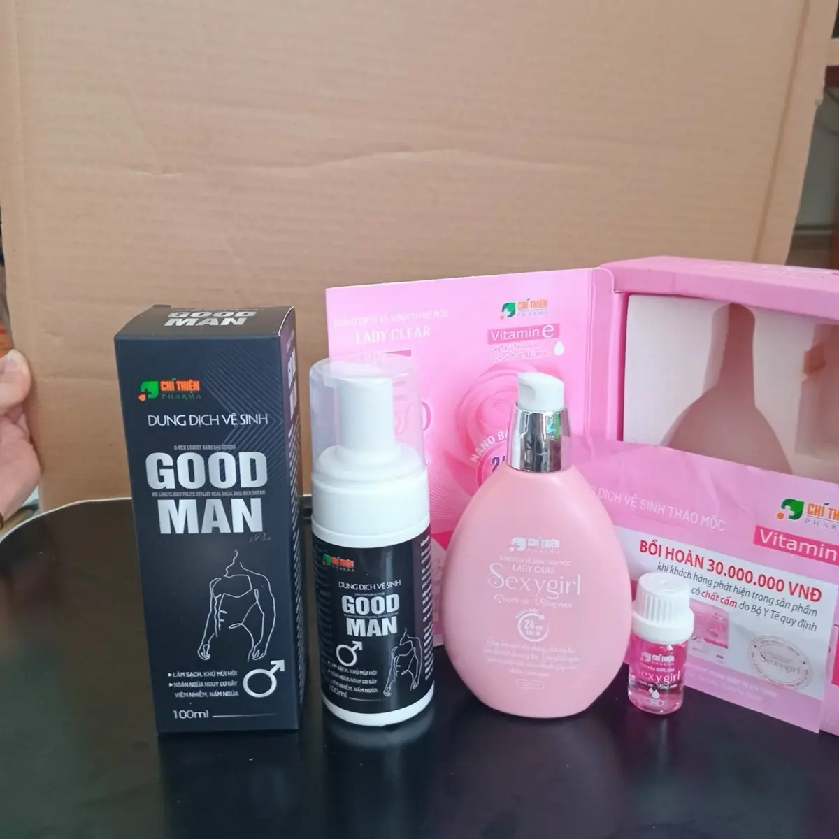 Combo dung dịch vệ sinh good men tạo bọt nam 100ml + sét ddvs hồng sexy girl 120ml kèm nước hoa bimbim 5ml cực thơm