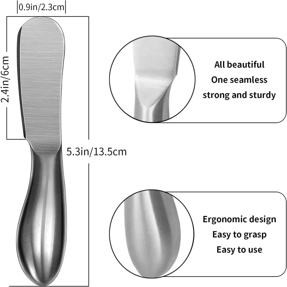 Ergonomic Stainless steel butter  Easy to clean Stainless steel Sharp Pizza hole cheese dessert jam  Cutlery creme  for Home kitchen Restaurants