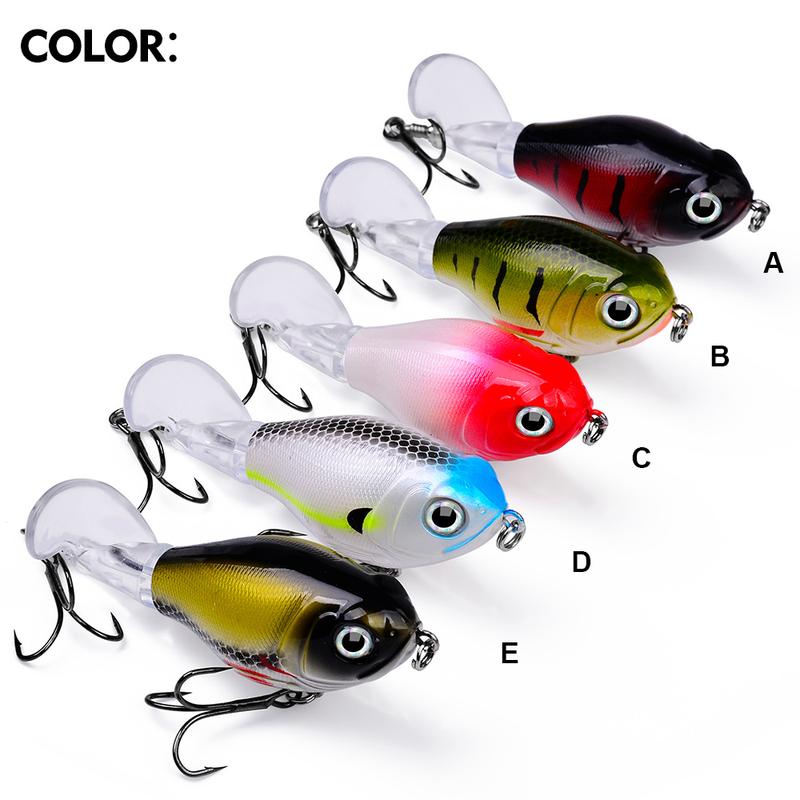Gewang Luya, Reka Bentuk Traktor Permukaan Baling-Baling, Berat 12g dan 16g,  Bunyi dan Berputar, Gewang Keras Umpan Bait Equipment Fishing Ikan Besar Kail Lipat Kail jig  siakap  dan  kerapu mino  umpan umpan  salmon whopper  plopper spoon  lure 2