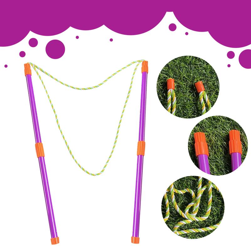Product Introduction of Outdoor 1Set Double Pole Bubble Rope Color Giant Bubble Circle Garden Toy Big Bubble Stick Outdoor Fun for Kids Bubble Tool 42