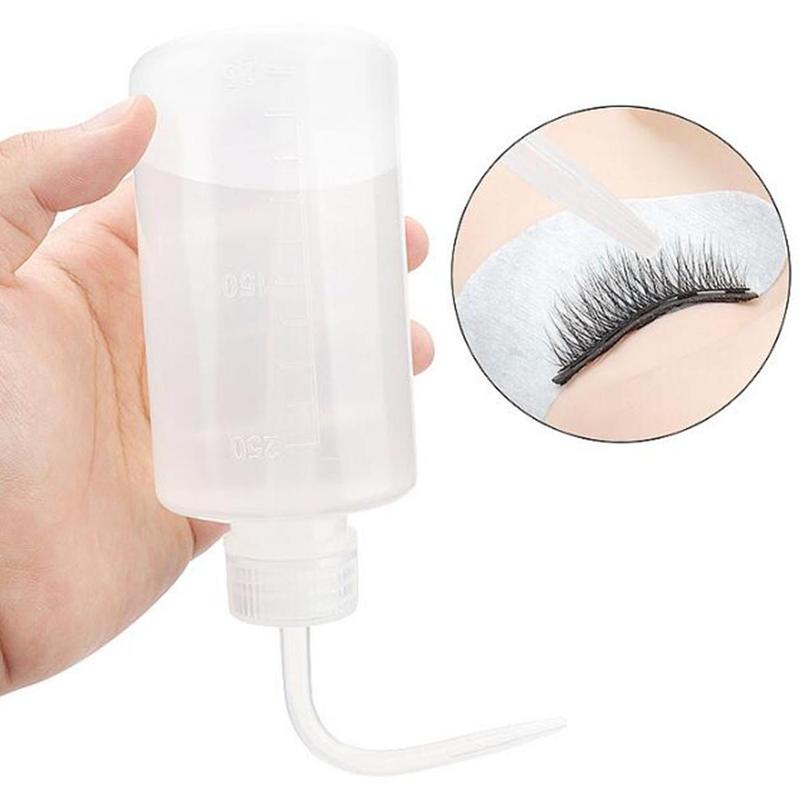 250ml Plastic Empty Bottle, 1 Count Wash Squeeze Bottle with Bent Nozzle for Eyelash Cleaning, Plant Watering Bottle for Indoor and Outdoor 4