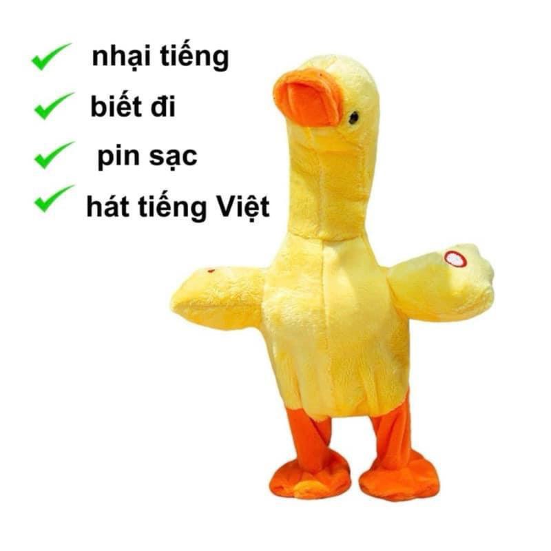 Vịt Nhại Giọng, Vịt Vàng Biết Đi Biết Nói Biết Hát Bằng Bông Tiếng Kêu Quạc Quạc Vui Nhộn Cho Bé Đồ Chơi