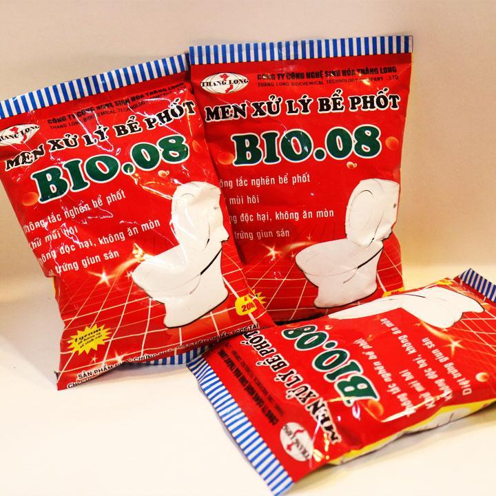  10 Gói  Tặng 1  Men Xử Lý Bể Phốt BIO 08 THÔNG TẮC NGHẼN BỂ PHỐT BIO.08 