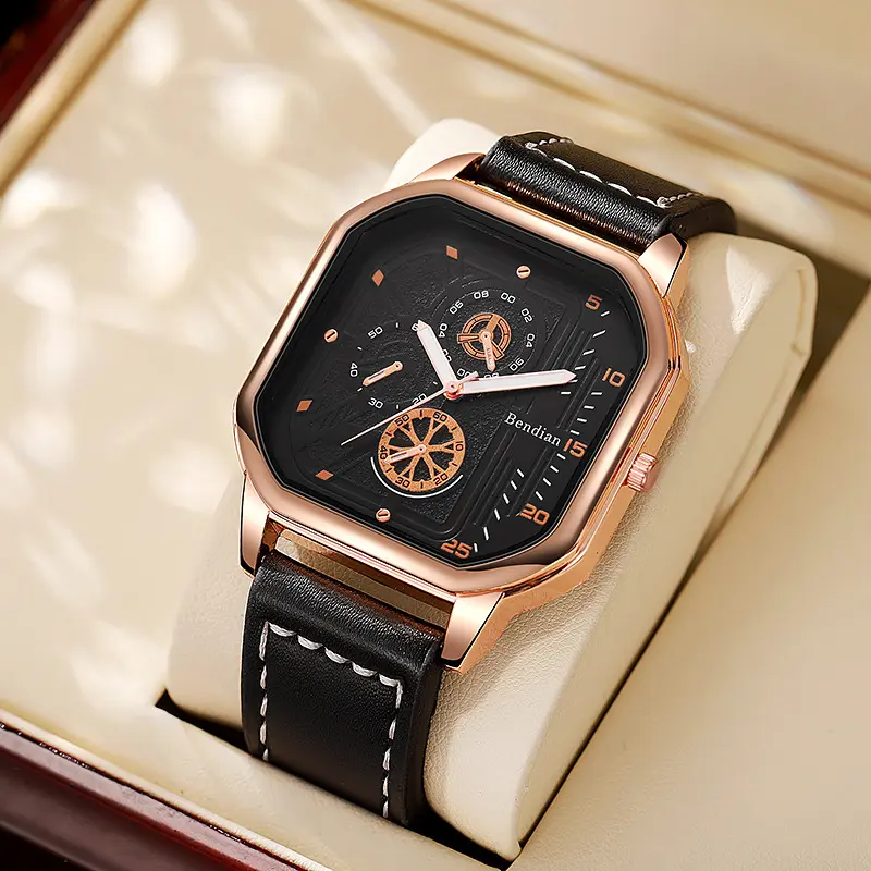 Men's Watch Ins Good-looking Student Party Square Quartz Watch Trend Large Dial Youth Fashion Sports