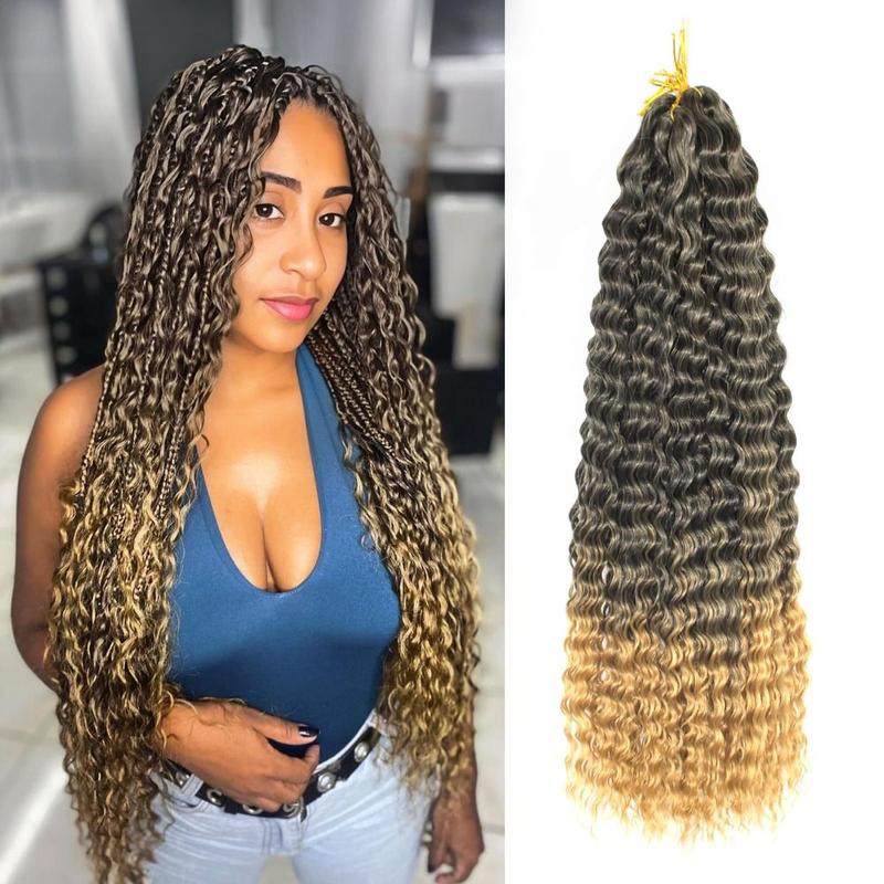Product Introduction of FA TRENDY DIY Ombre Deep Twist Crochet Hair Afro Curls Natural Synthetic Crochet Hair Curly Long Crochet Braiding Hair Extensions American 11