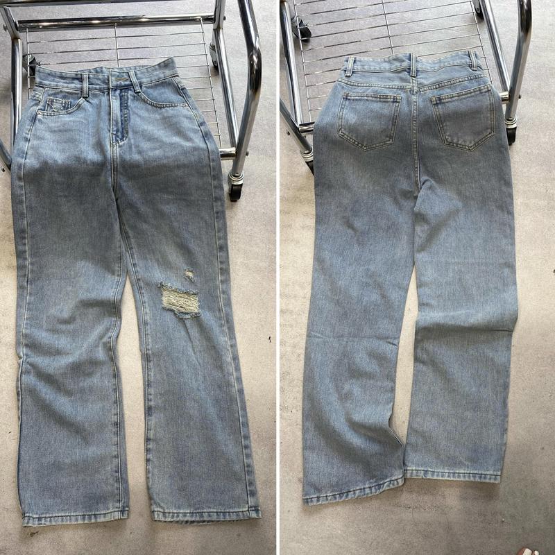  Quần Jean Nữ Lưng Cao From Nhỏ Rách Gối BC290 