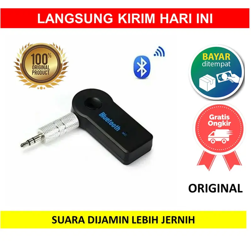 PROMO OKE Jack Bluetooth Wireless Audio Receiver Audio STEREO AUDIO ADAPTER USB Music Mobil CK05 CK 05 CK-05 0
