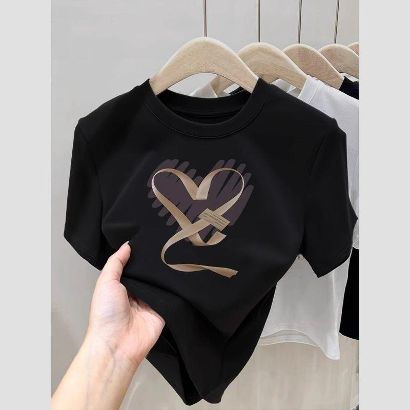 Product Introduction of Áo Thun ngắn Tay Cổ Điển Màu Đỏ Rượu Vang Vai Thường Dành Cho Nữ, Mỏng Vừa Vặn, Phong Cách Trẻ Trung Và Đẹp Trai, Áo Độc Đáo Mới Mùa Hè 2024, Được Thu Thập Bởi 1339 Người 4