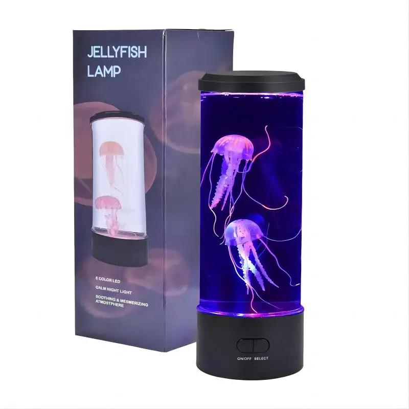 Color Changing Jellyfish Lamp Usb/Battery Powered Table Night Light Children'S Gift Home Bedroom Decor Boys Girls Birthday Gifts 6