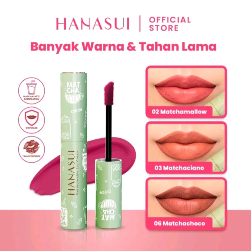 Hanasui Mattedorable Lip Cream Matcha Latte Edition