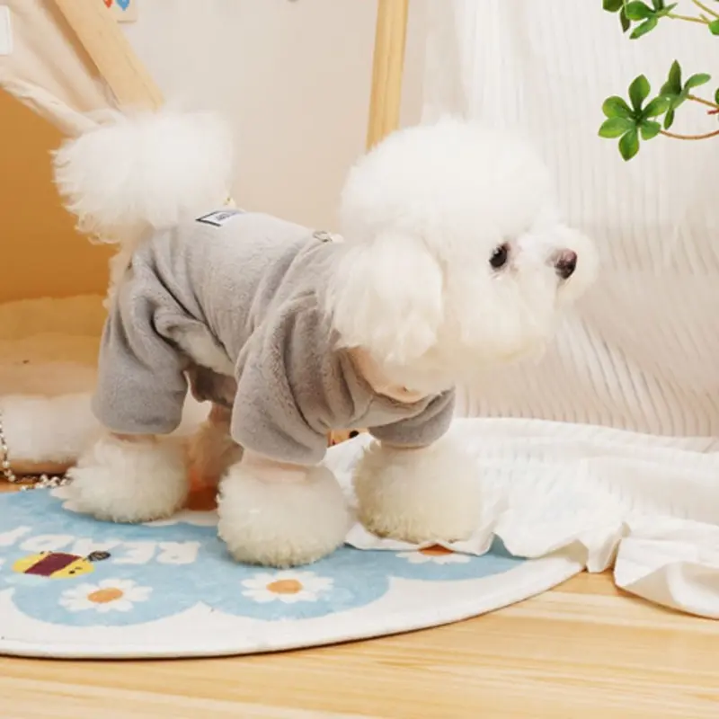 Áo Jumpsuit Quần Cho Chó, Trang Phục Thường Ngày Dày Dặn Mùa Đông, Mềm Mại Và Ấm Áp, Quần Áo Cho Chó Bốn Chân, Có Dây Xích Chữ D, Đồ Ngủ Cho Chó Thoải Mái, Thích Hợp Sử Dụng Trong Nhà Và Ngoài Trời 1