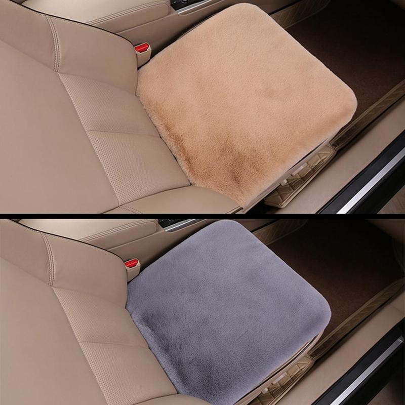 Product Introduction of Plush Seat Cushion Car Seat Cushion Winter Plush Rabbit Fur Winter Warmth Thick Wool One Piece E2D8 33