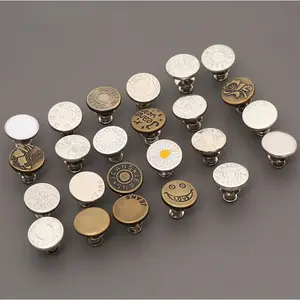 BISA COD 5635 Kancing Jeans Dapat Dilepas / Kancing Pengecil Jeans Unisex / Kait Pengecil Lingkar Pinggang / Kancing Celana Copot Pasang