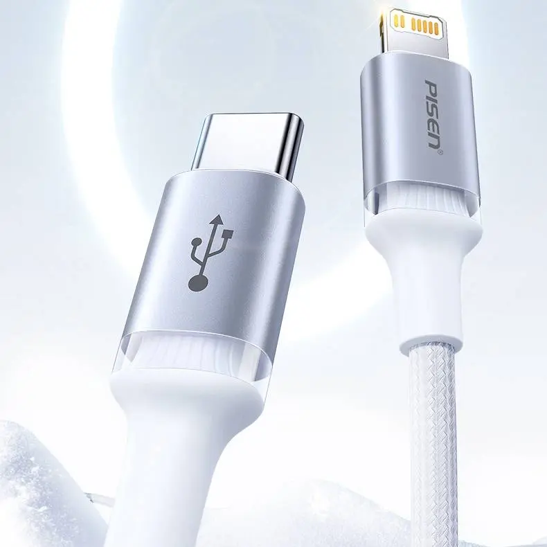 Dây Cáp PD C-C 3A / 60W Chính Hãng Pisen TC02 dùng tốt cho iPhone, iPad và Samsung Phụ Kiện Sạc Điện Thoại Usb Bộ Sạc Nhanh 8