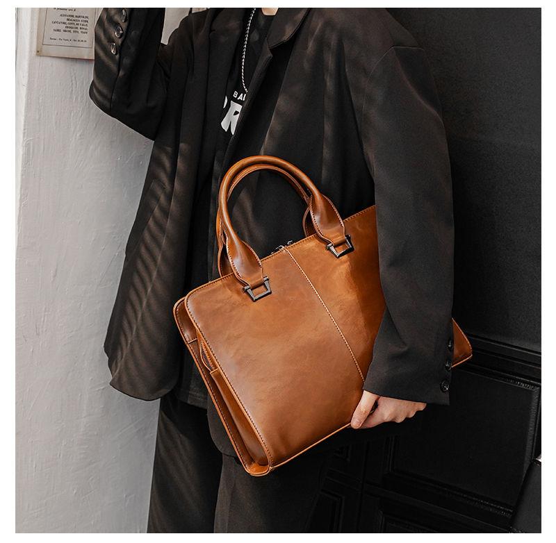 Product Introduction of [1146 People Collection] Original Retro Fashion Portable Shoulder Bag Men'S Briefcase Casual Bag Messenger Bag Business Computer Bag Men'S Bag 12