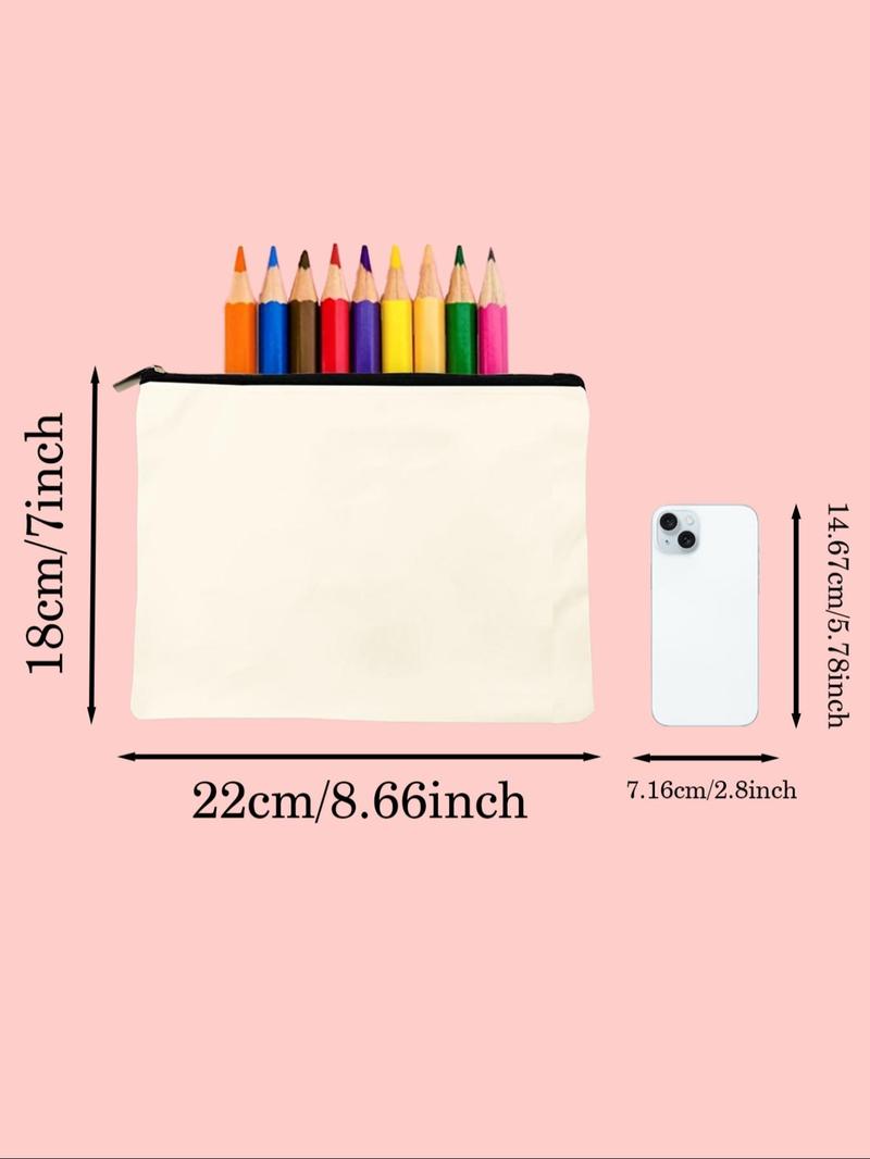 Product Introduction of Airplane Mode Letter Pattern Makeup Bag, Portable Cosmetic Storage Bag, Versatile Makeup Organizer Pouch for Travel, School, Office 5