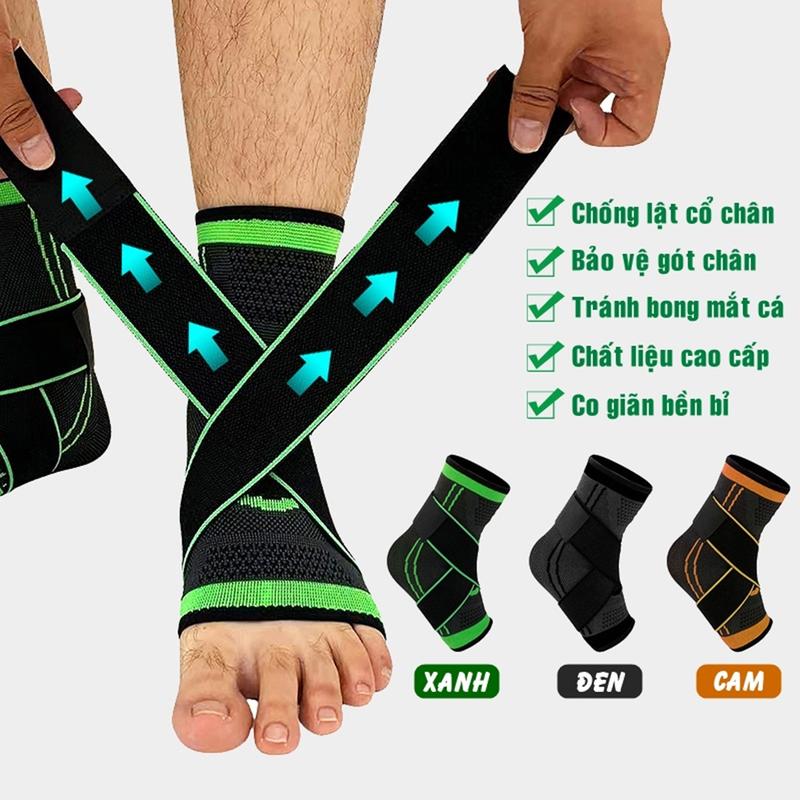 Bảo Vệ Mắt Cá Chân Băng Quấn Cổ Chân Bó Gót Chống Lật Sơ Mi Tránh Lật Cổ Chân Giá Rẻ Chính Hãng Dùng Tập Gym Đá Bóng Bóng Chuyền Bóng Rổ Chạy Bộ Đạp Xe Cầu Lông Tennis Leo Núi