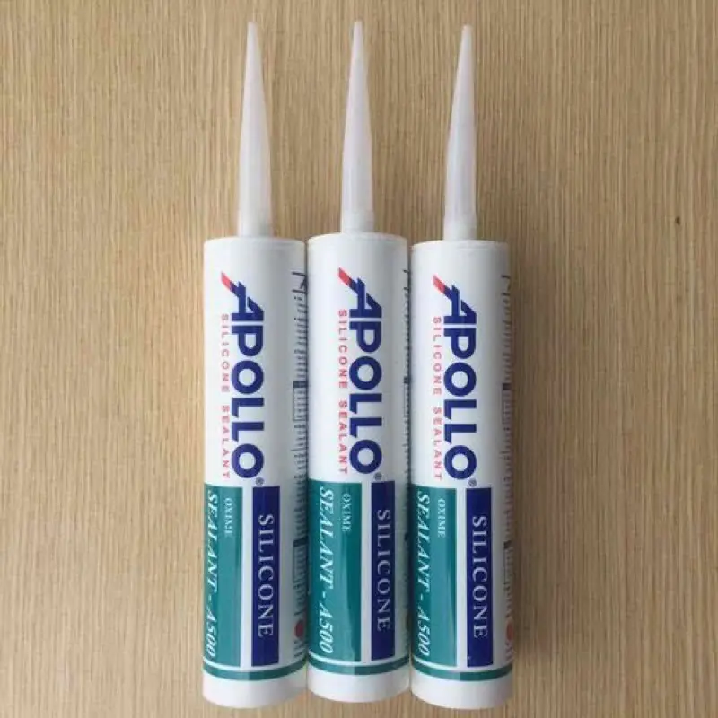 (HÀNG CHÍNH HÃNG DATE MỚI) Keo Silicone Apolo Chính Hãng A500 ( Đen, Trắng Trong, Trắng Sữa) 300ML