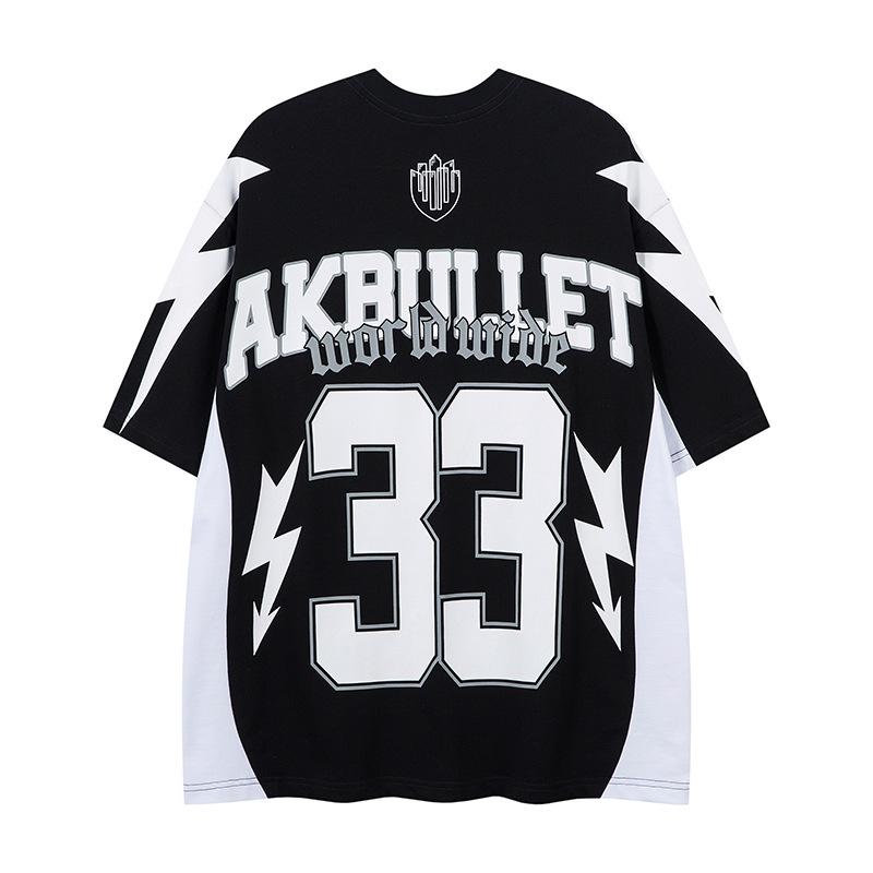 Product Introduction of AKanbullet Summer New Pure Cotton Short Sleeve T-Shirt American Style Jersey Trend Brand High-Quality Heavyweight Printed T-Shirt 8