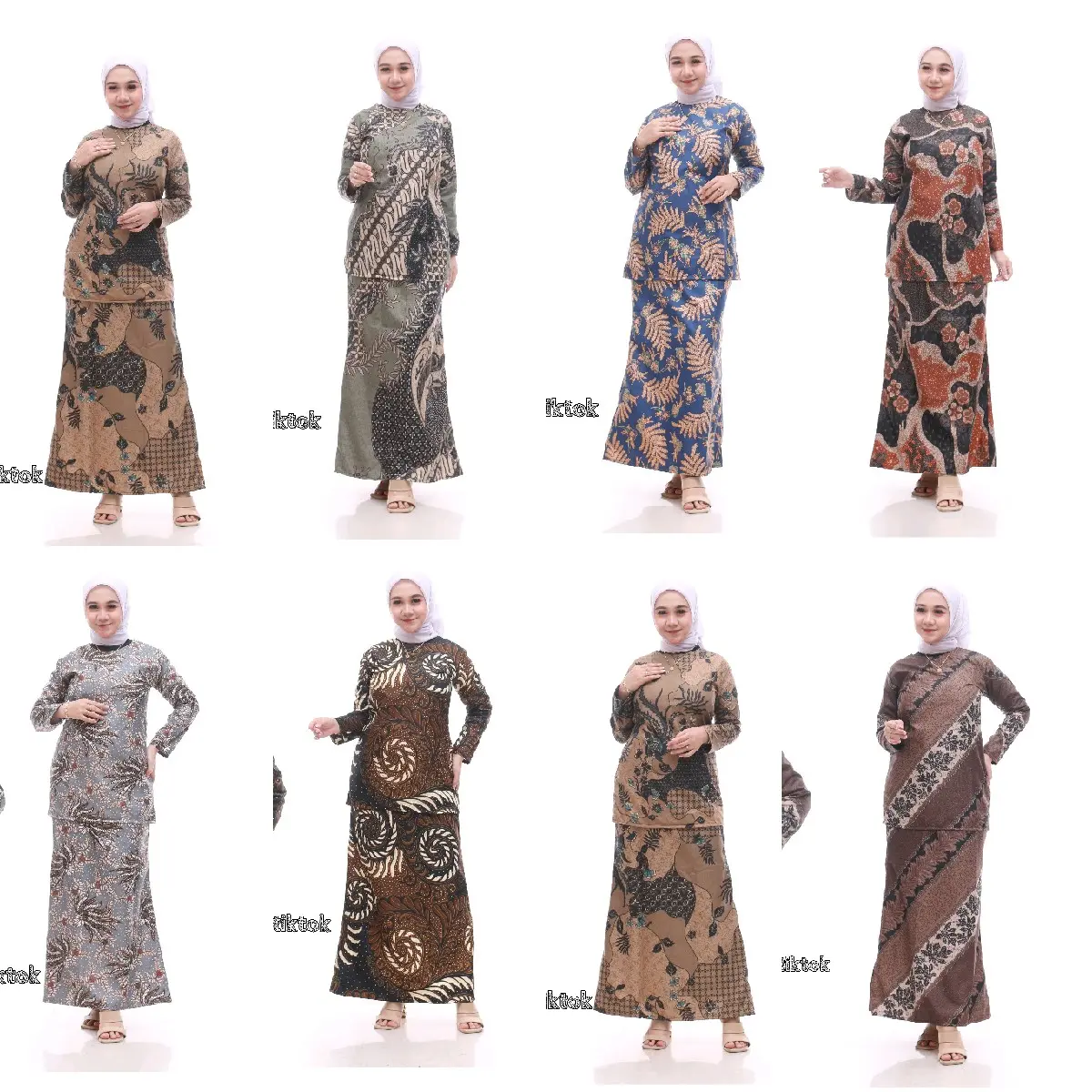 RCTS-BAJU KURUNG MELAYU MALAYSIA RNB MOTIF BATIK ROK AND BLUS