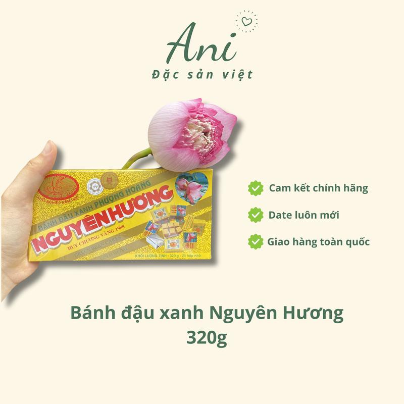 Bánh Đậu Xanh Nguyên Hương Hộp 320g (date luôn mới) Snack Ăn Vặt Thức Ăn Food
