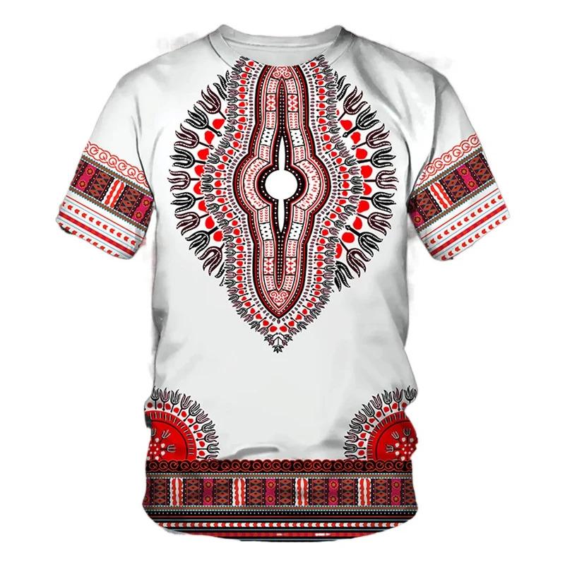 New Summer African Ethnic Style Pattern 3D Print T-Shirts Men Women Tshirt Short Sleeve Oversized Harajuku Tee Top Kid 3D Thai floral print 6