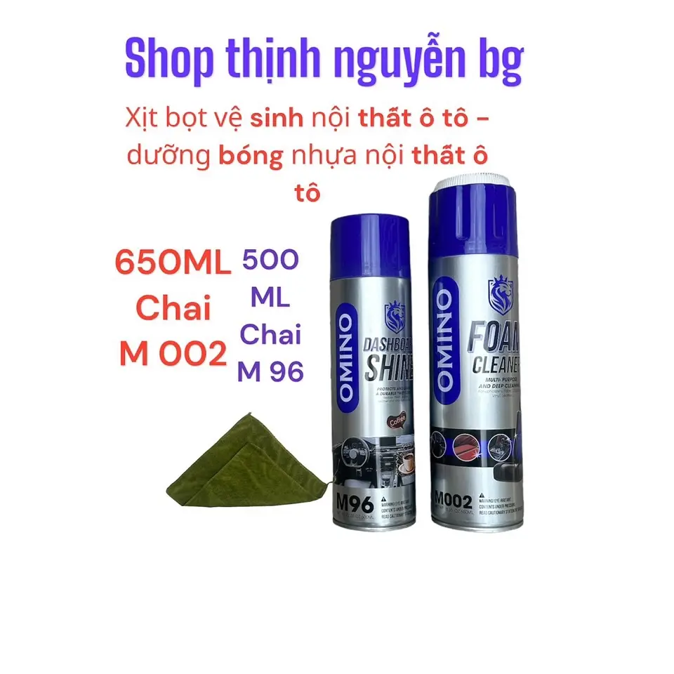 VỆ SINH NỘI THẤT Ô TÔ- FOAM - xịt bóng nhựa nội thất ô tô SHINE
