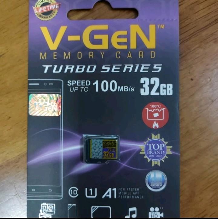 V-Gen 32GB Original Micro SD VGEN Memory Card Class 10 Turbo Series ...