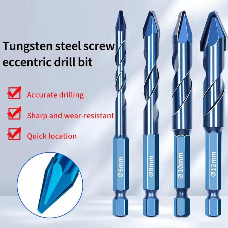 Product Introduction of Crooked Eccentric Drill Bit Stone Ceramic Brick Glass Opener Hexagonal Hole Handle V6J6 31