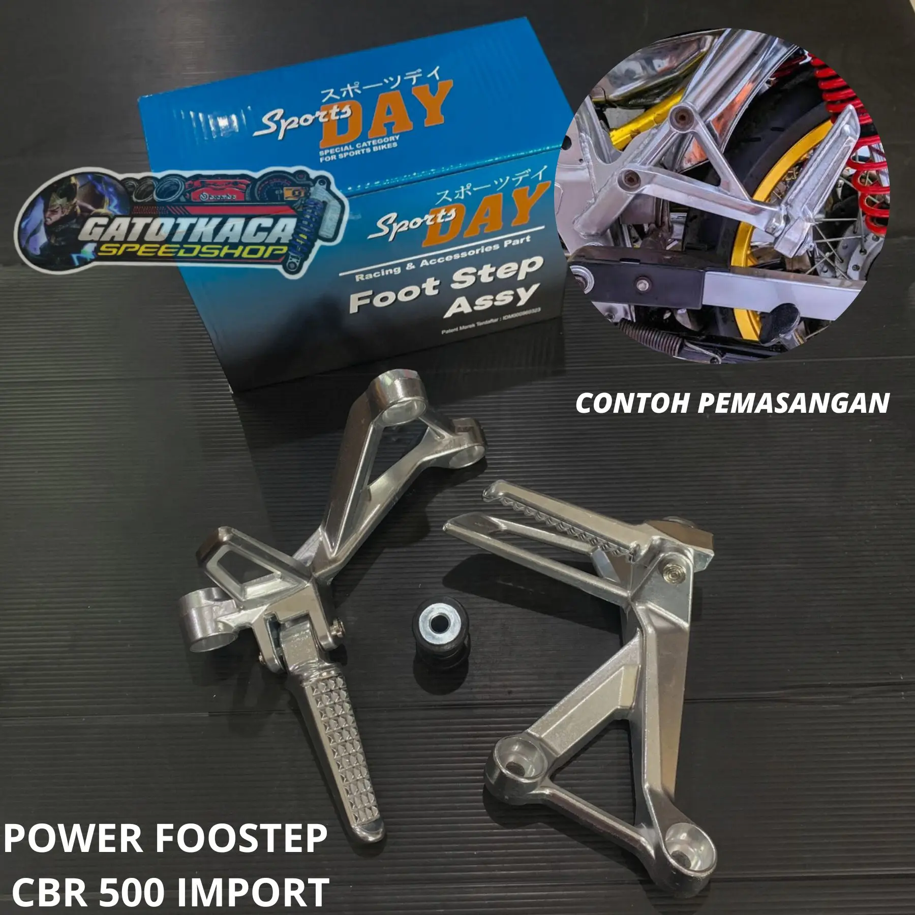 Power footstep belakang CB500r CBR500 Set pijakan kaki tebal import