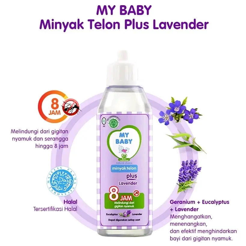 My Baby Minyak Telon Lavender 30ml - Minyak Telon Bayi Anti Nyamuk 8jam