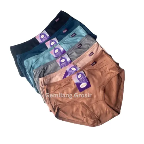 Vennyandykabasca - 12 Pcs Celana Dalam Wanita Fema 313 Polos 2