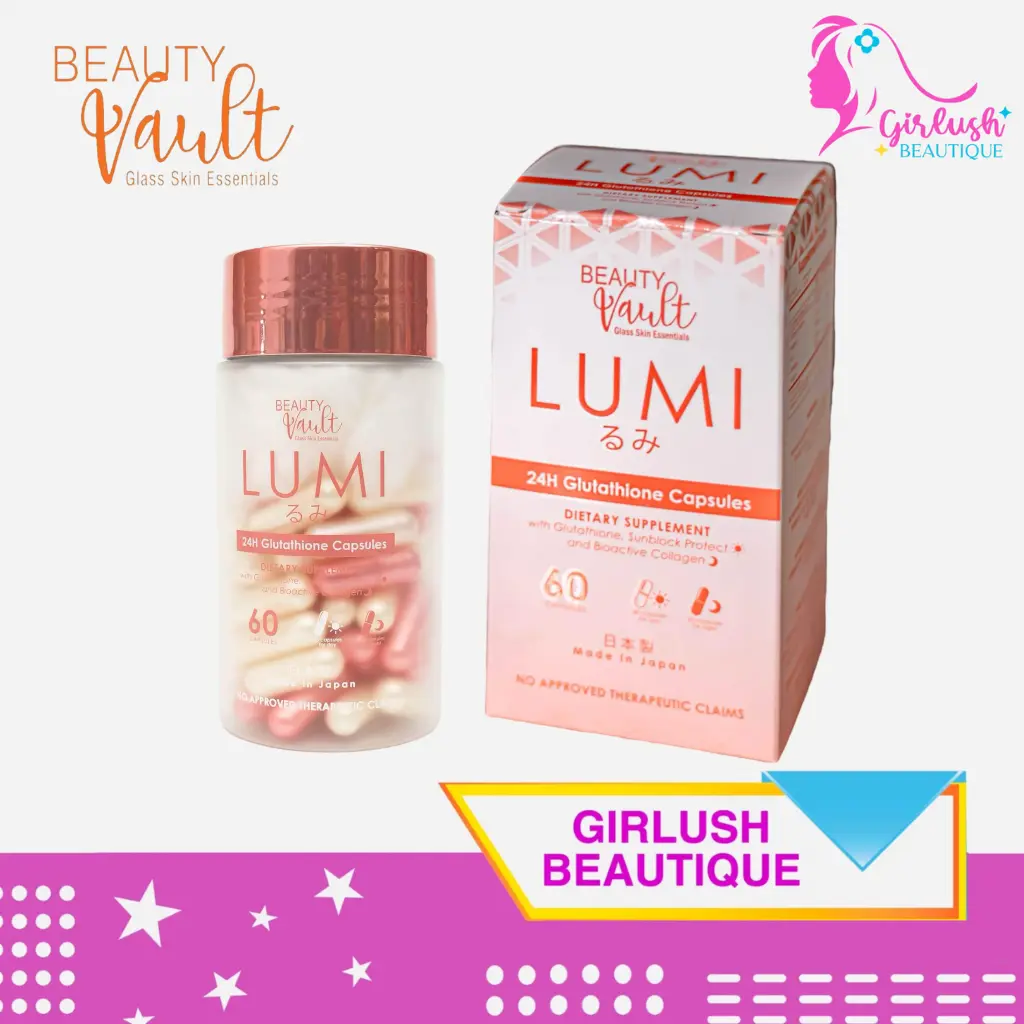 beauty vault glutathione Beauty Vault Lumi Day Glutathione and Collagen with Vitamins C and E Food  Supplement