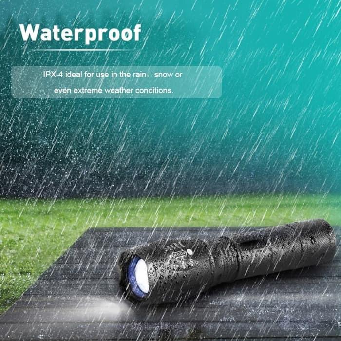 SENTER LED SWAT XM-L2 YAO / XML-T6 BISA DI ZOOM SUPER TERANG BISA DI CAS WATERPROOF 4