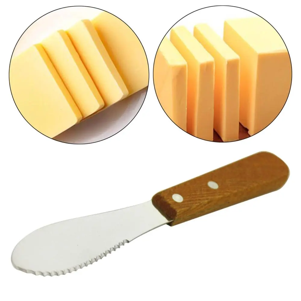 Butter Spreader Knife Kitchen Gadgets with Wooden Handle Butter Knife for Butter Daily Breakfast Sandwich Dessert Pastry