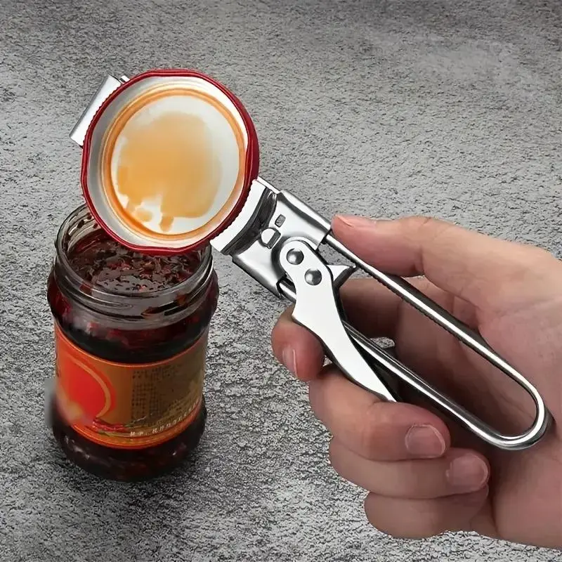 Stainless Steel Can Opener, 1 Count Adjustable Bottle Opener, Creative Multifunctional Bottle Opener, Labor-saving Bottle Opener for Home, Utensils 5
