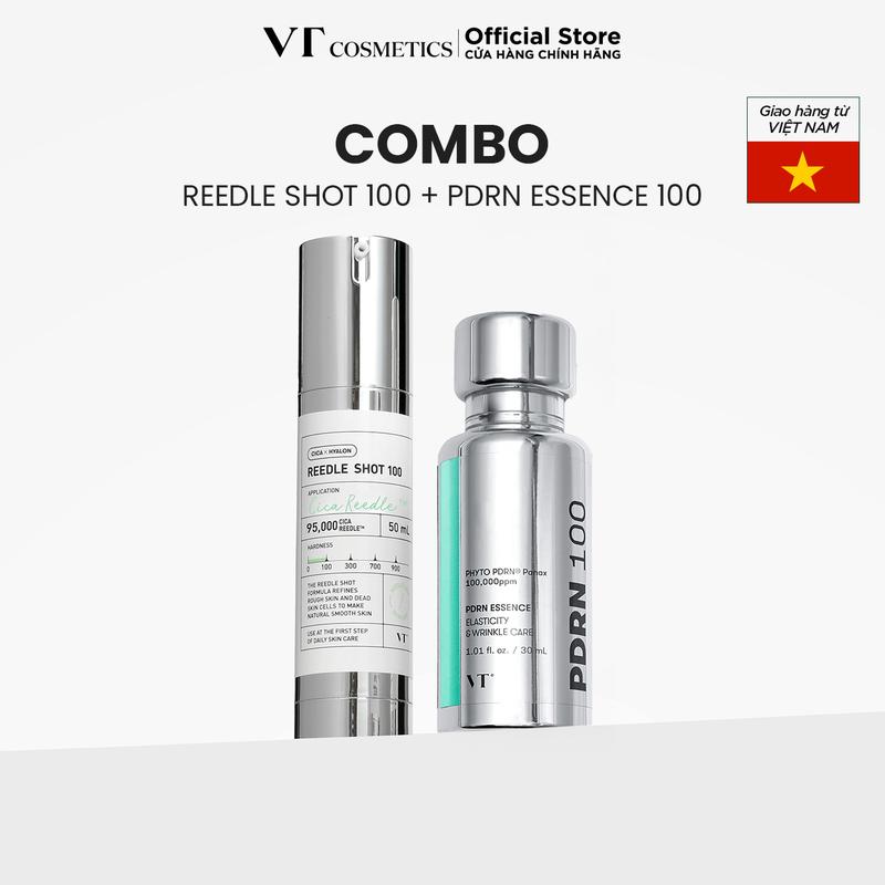 Combo Tinh chất vi kim VT Reedle Shot 100 & Tinh chất dưỡng da VT PDRN Essence 100