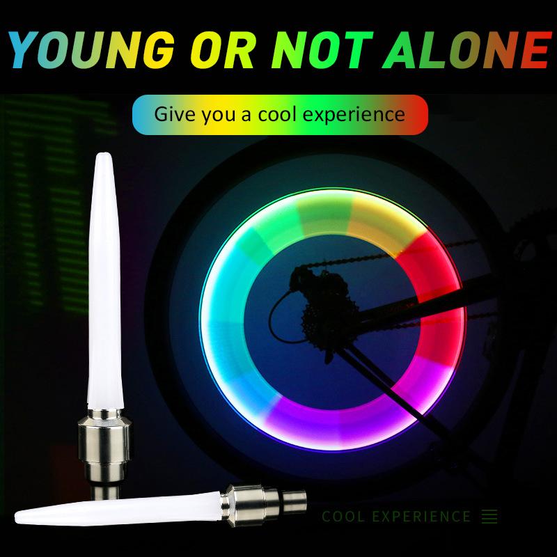 Product Introduction of Bicycle Light Wheel Tire Valve  Bike Flash Light Mountain Bike Cycling Wheel Spoke LED Light Neon Lamp Bike Accessories 8