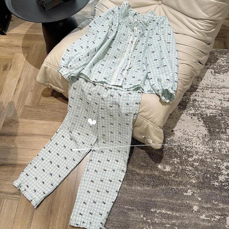 Đồ Bộ Ngủ Nữ Chất Đũi Mềm Mềm Mịn Dài Tay Free size 40 - 60kg 5